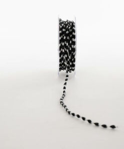 CORD BOBBLE BLACK WHITE