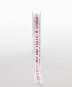 PRINTED GROSGRAIN RIBBON MERRY XMAS