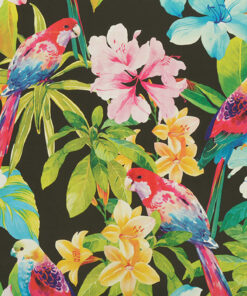 PRINTED GLOSS WRAPPING PAPER BRIGHT BIRDS FLORAL