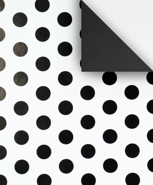 KR22-WHITE-WITH-BLACK-SPOT-WRAPPING-PAPER