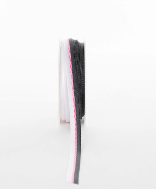 White Black Cerise Ribbon Available Only In One Size