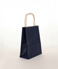 carry bag paper twist handle navy