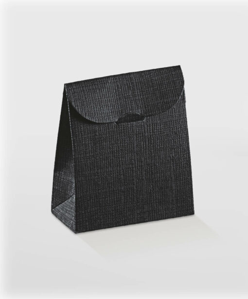 textured black sachet box
