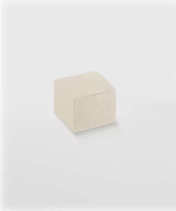 box small cube flip lid white textured