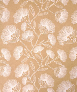 Kraft Wrapping Paper Pohutukawa Sketch Available In Different Width and Length