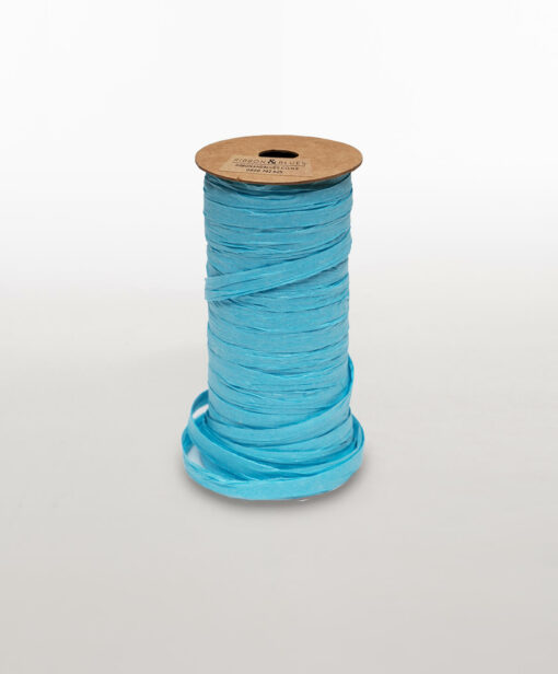 ribbon paper raffia turquoise