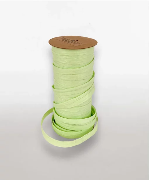 ribbon paper raffia light green