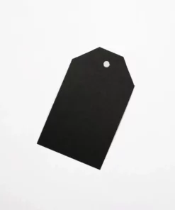 PLAIN BLACK LUGGAGE TAG