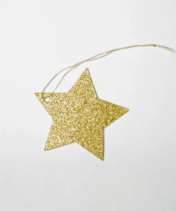 sparkly star tag xmas