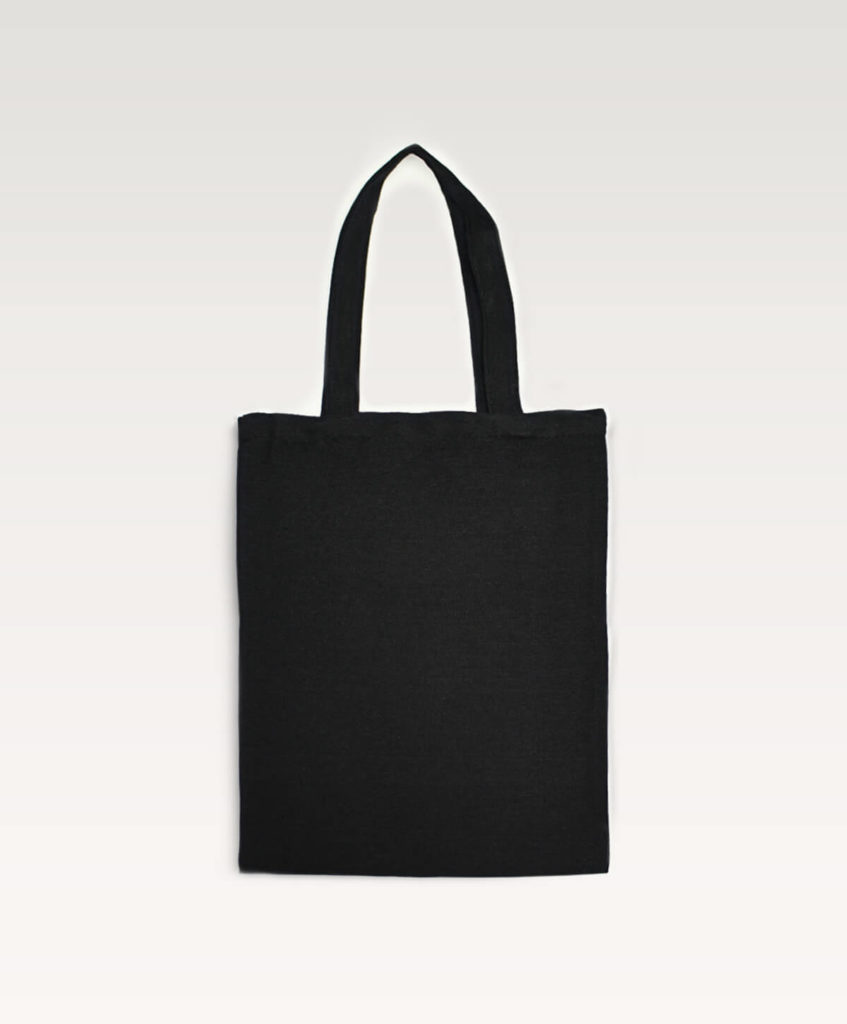 WOVEN COTTON SHOPPER BAG BLACK - SMALL - Ribbon & Blues