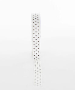 Grosgrain Ribbon Spot Brown/Cream Available Only In One Size