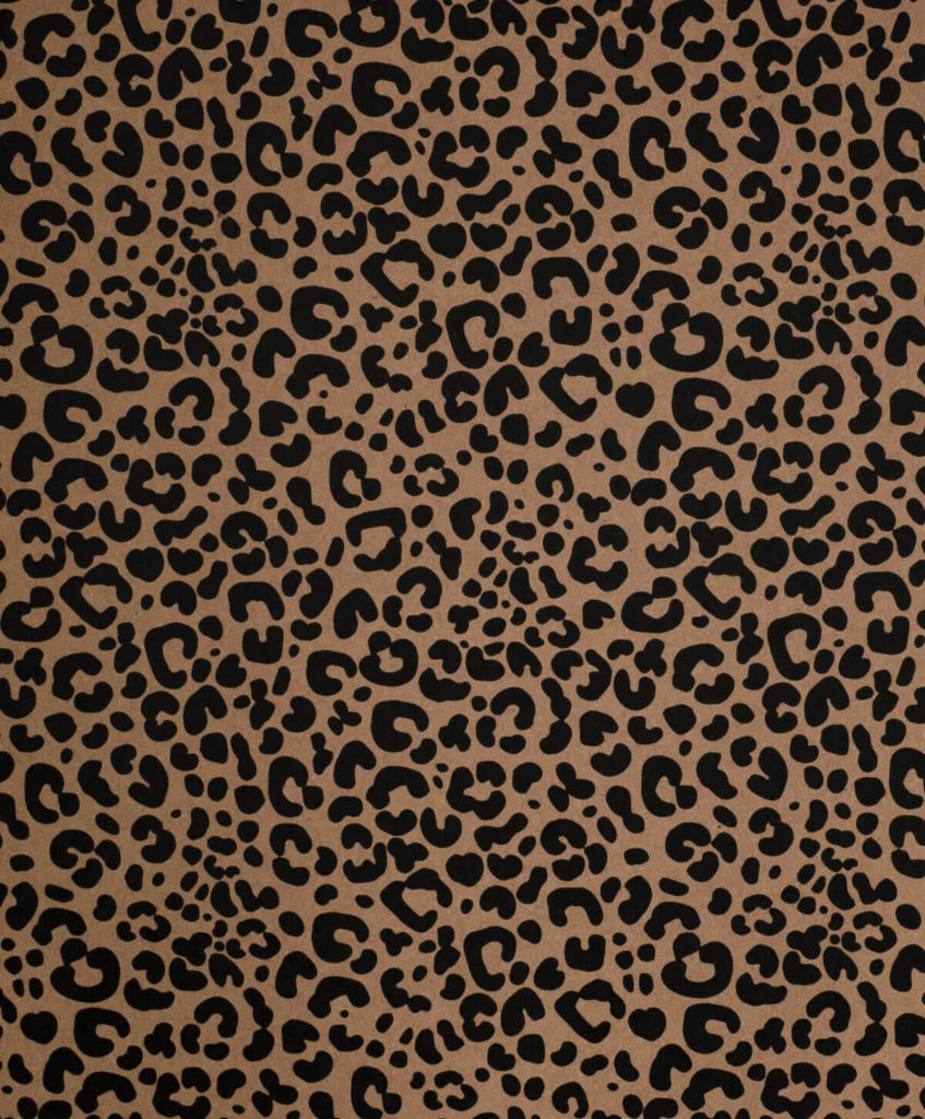 LEOPARD ON KRAFT WRAPPING PAPER - Ribbon & Blues