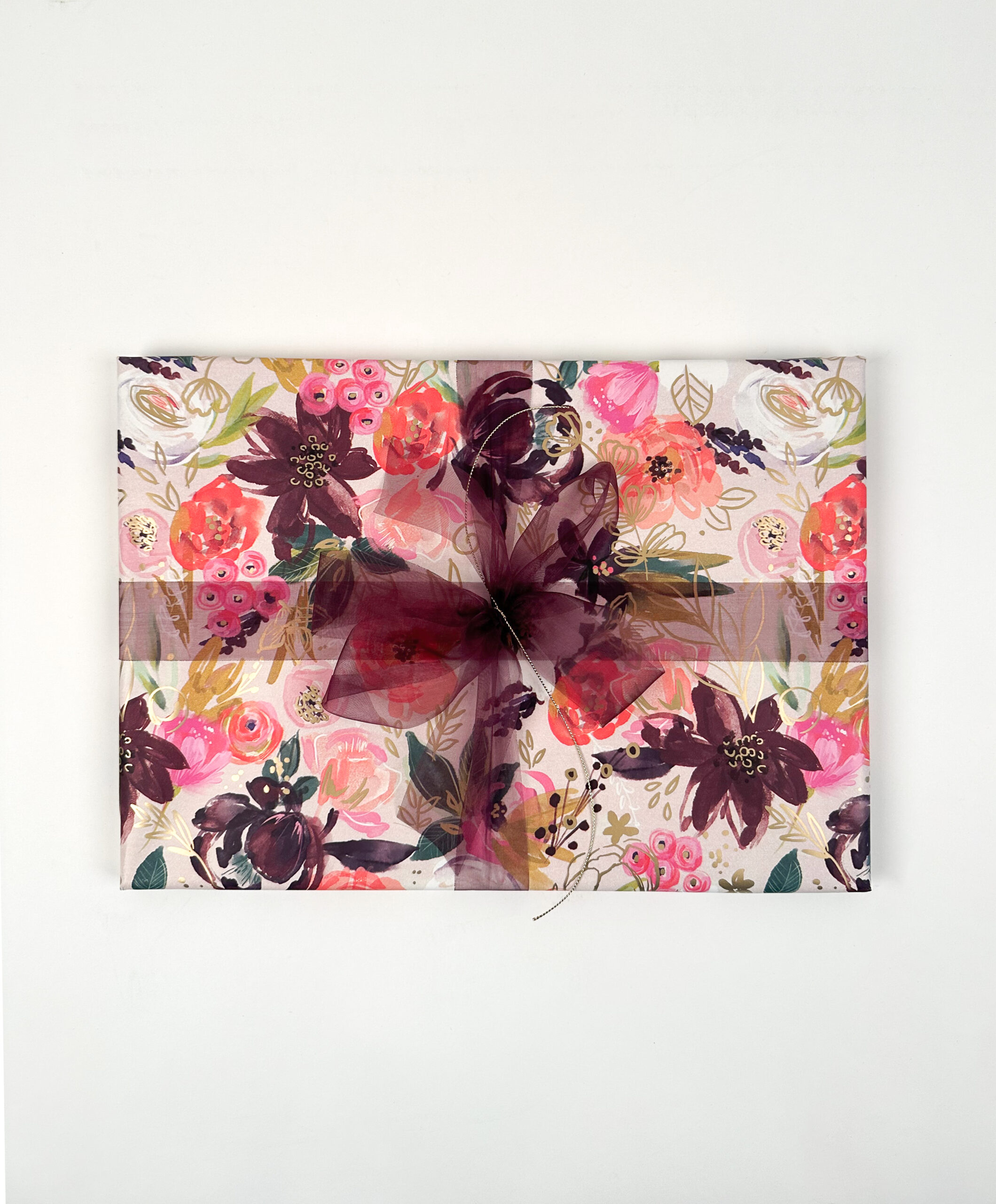 PRINTED GLOSS WRAPPING PAPER FLORAL FLAIR