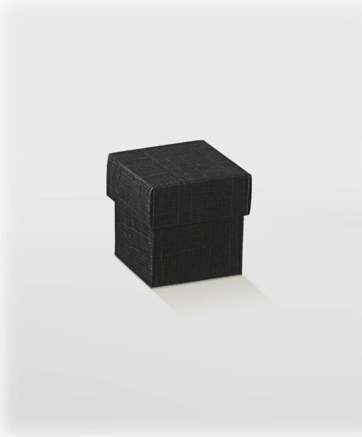 Box Cube With Lid Black Textured Available Only In One Size