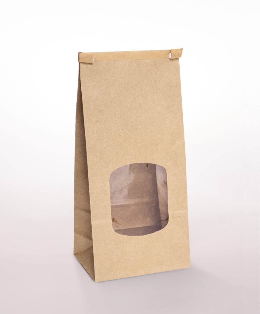 BIODEGRADABLE BAG WITH WINDOW AND FOLD TIE - Ribbon & Blues