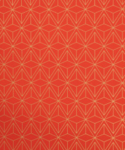 Origami Red Gold Design Wrapping Paper Available In Different Length