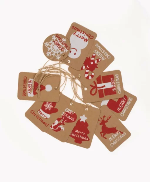 merry christmas mixed tags kraft