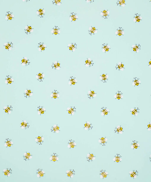 Printed Gloss Wrapping Paper Buzzy Bee Narrow Roll Available In 10cm and 20cm