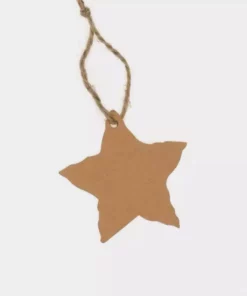 recycled star tag kraft