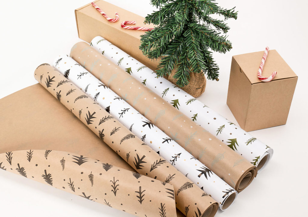  Fir Tree Printed Tissue - Christmas Tissue Paper