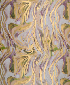 Printed Gloss Wrapping Paper Opulent Marble Mossy Blush Available In Different Length