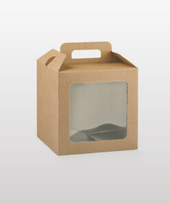 Handled Box With Biodegradable Window Available In One Size Only