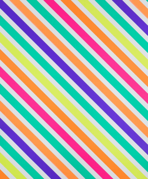 Printed Gloss Wrapping Paper Highlighter Diagonal Stripe White Bright Available In Different Width And Length