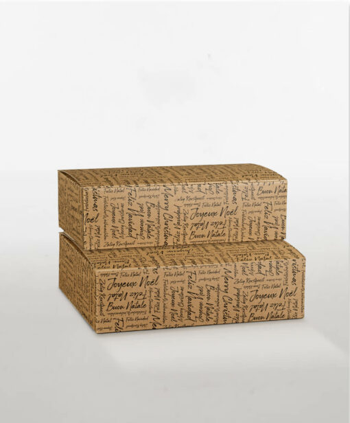 Wine Box Flip Lid Kraft Christmas Pop Up Script Available In Different Dimension