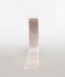 Printed Dusky Pink Sheer With Silver Glitter Ribbon Available Only In One Size