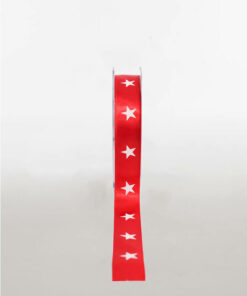 Printed Satin Red With White Star Ribbon Available Only In One Size