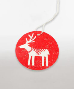 Round Chic Reindeer Tag Available in a pack of 10 or 50