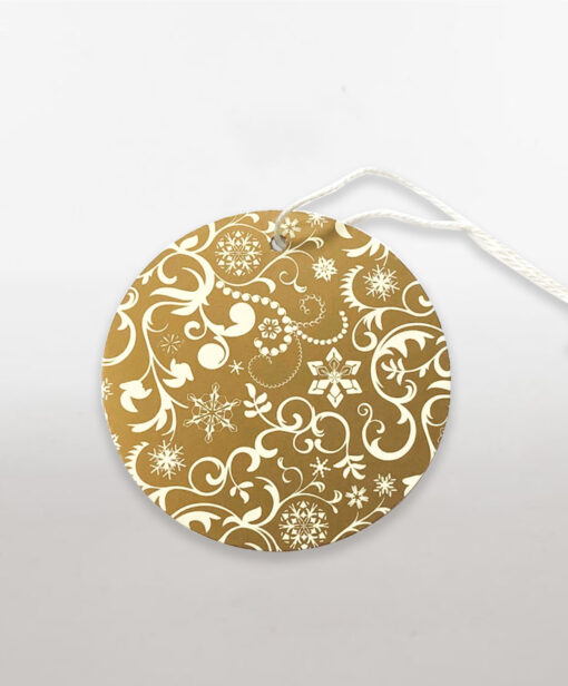 Round Decorative Bauble Tag Available In a Pack size of 10 and 50