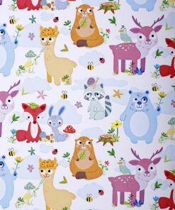 Printed Gloss Wrapping Paper Cute Animals Multi Available In Different Length