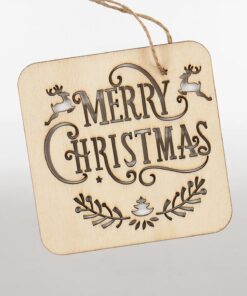 WOODEN MERRY CHRISTMAS GREETING
