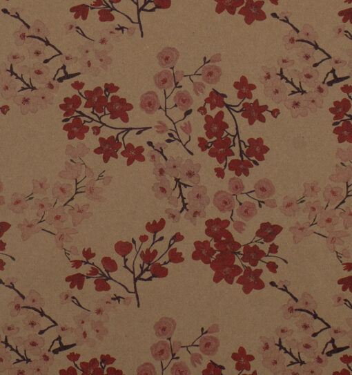 Cherry Blossom Kraft Eco Wrapping Paper