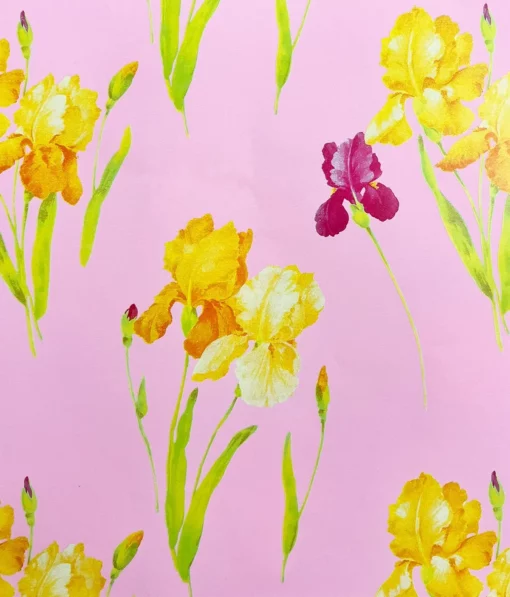 printed gloss wrapping paper spring flowers