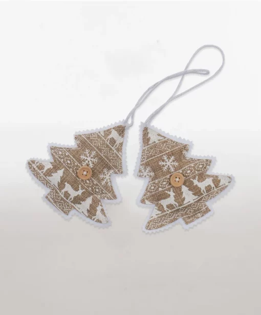 jute hanging xmas tree decorations