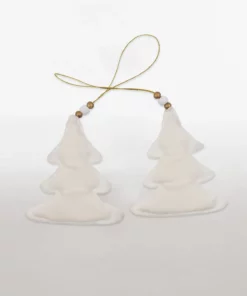 ivory fleecy hanging xmas tree