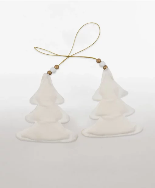 ivory fleecy hanging xmas tree