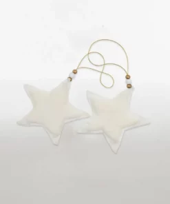 ivory fleecy hanging star