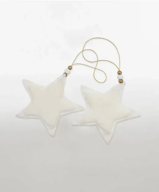 ivory fleecy hanging star