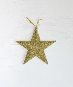 glittered stars gold tied