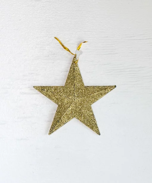 glittered stars gold tied