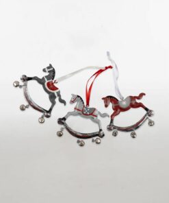 CHRISTMAS ROCKING HORSE DECORATIONS 3PACK