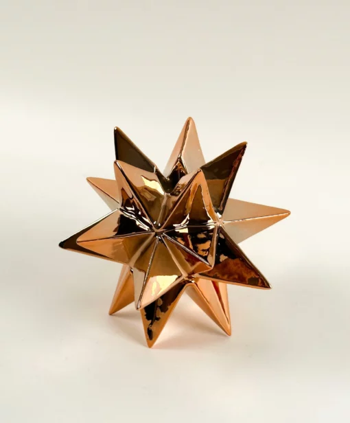 STAR CANDLE HOLDER GOLD BRONZE