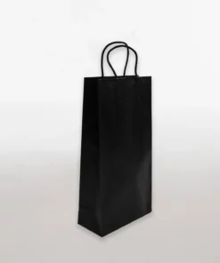 double wine shopper bag black