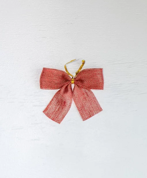 woven jute bow red gold