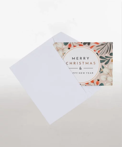 merry christmas flora cards multi