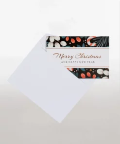 merry christmas wrap band cards black