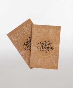 MERRY CHRISTMAS LEAVES CARDS